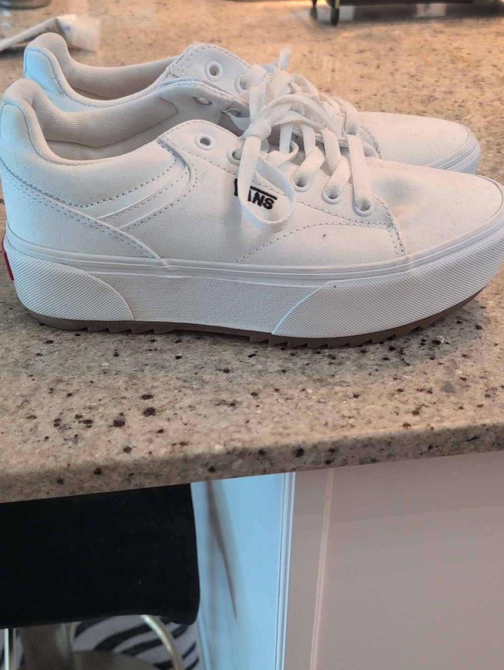 Platform canvas vans (All White)
